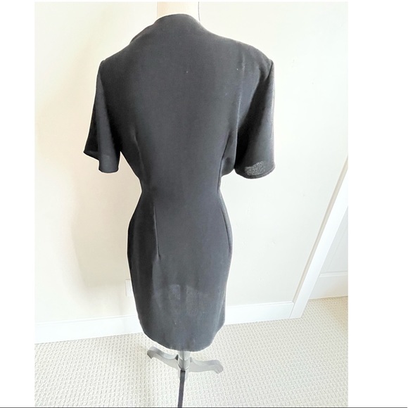 Vintage Woolworth’s wrap dress. Black with white outline. Very pretty. Size S. - Picture 3 of 5